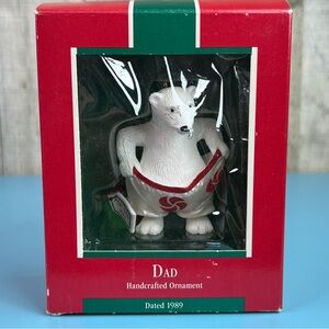 Hallmark Keepsake Ornament Dad Handcrafted Ornament Dated 1989